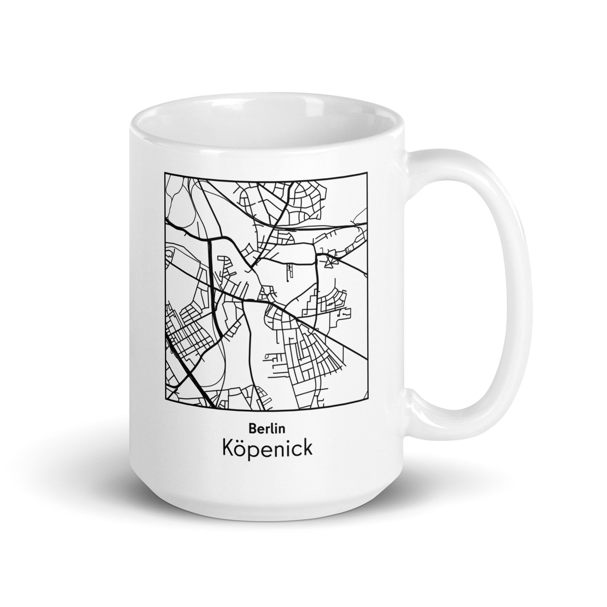 Köpenick Tasse – Straßenkarte Berlin, quadratisch – Bild 2