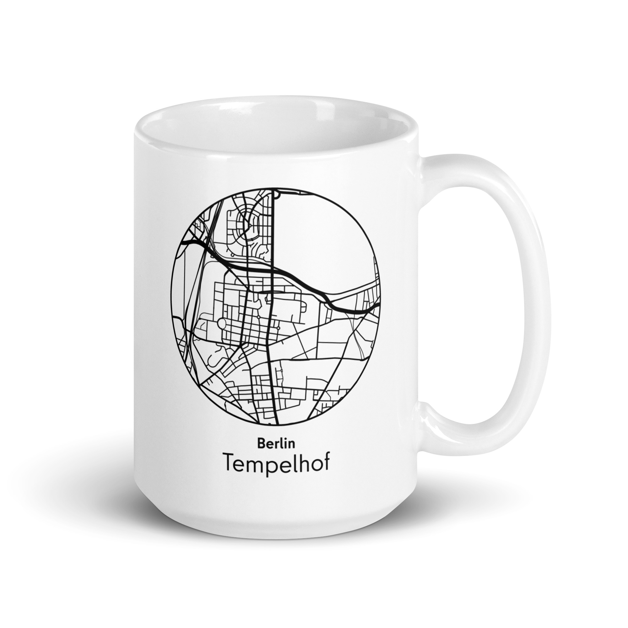 Tempelhof Tasse – Straßenkarte Berlin, rund – Bild 2
