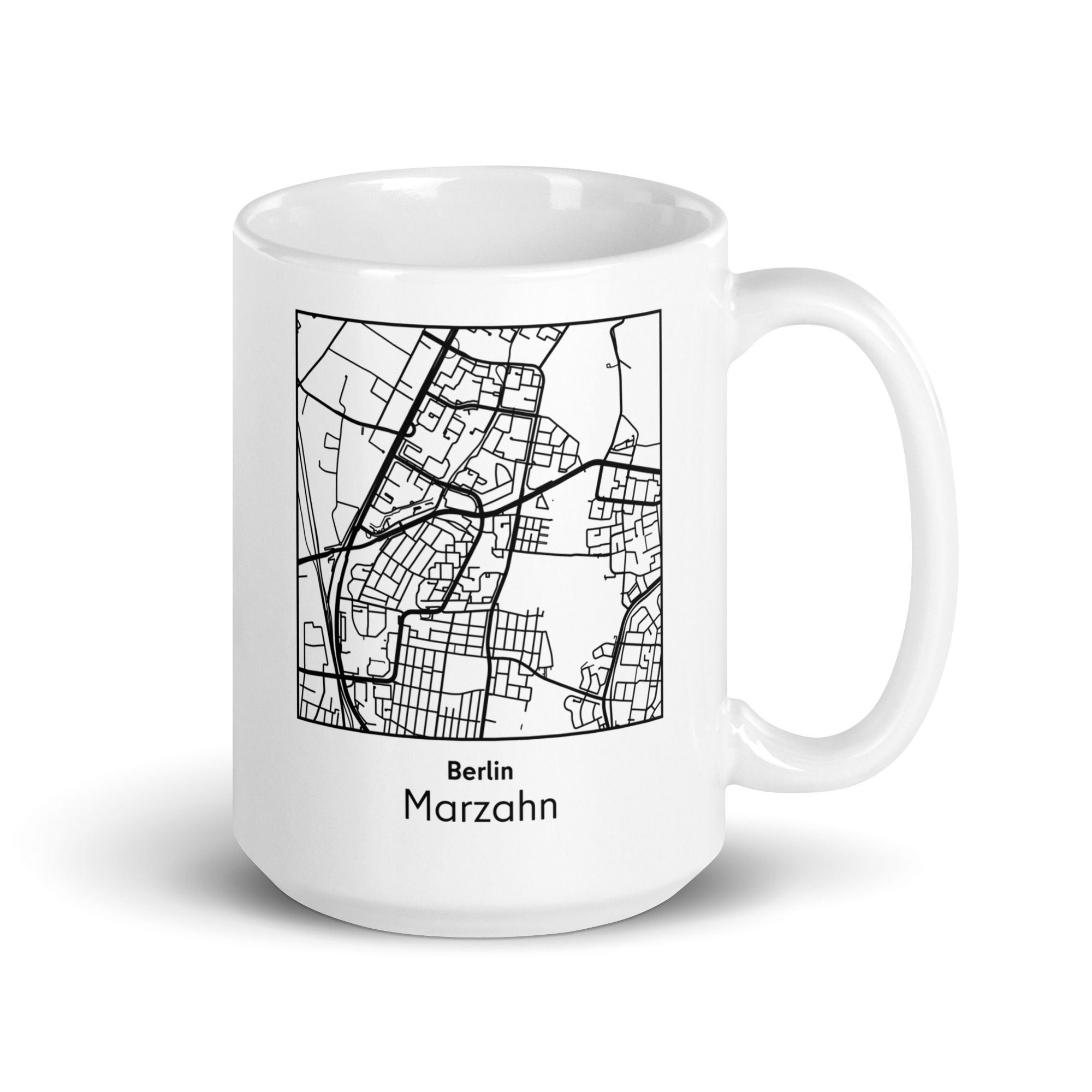Marzahn Tasse – Straßenkarte Berlin, quadratisch – Bild 2