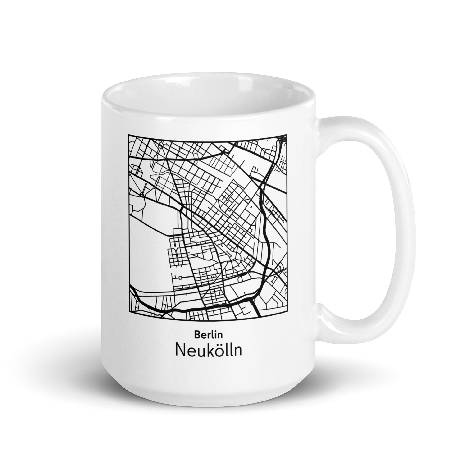 Neukölln Tasse – Straßenkarte Berlin, quadratisch – Bild 2