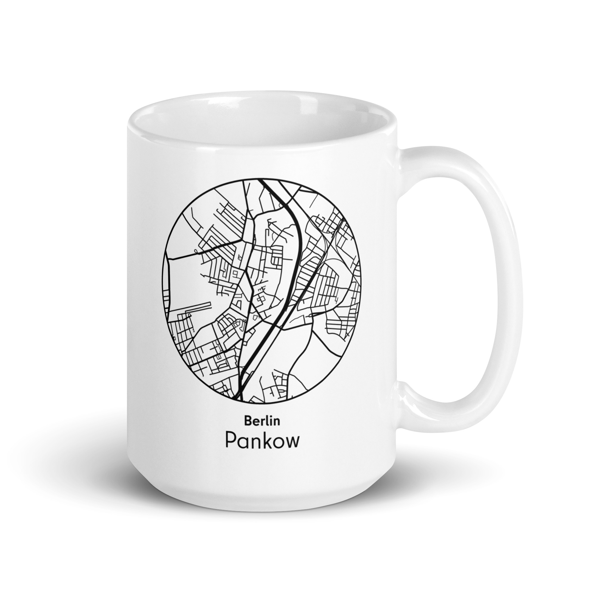 Pankow Tasse – Straßenkarte Berlin, rund – Bild 2