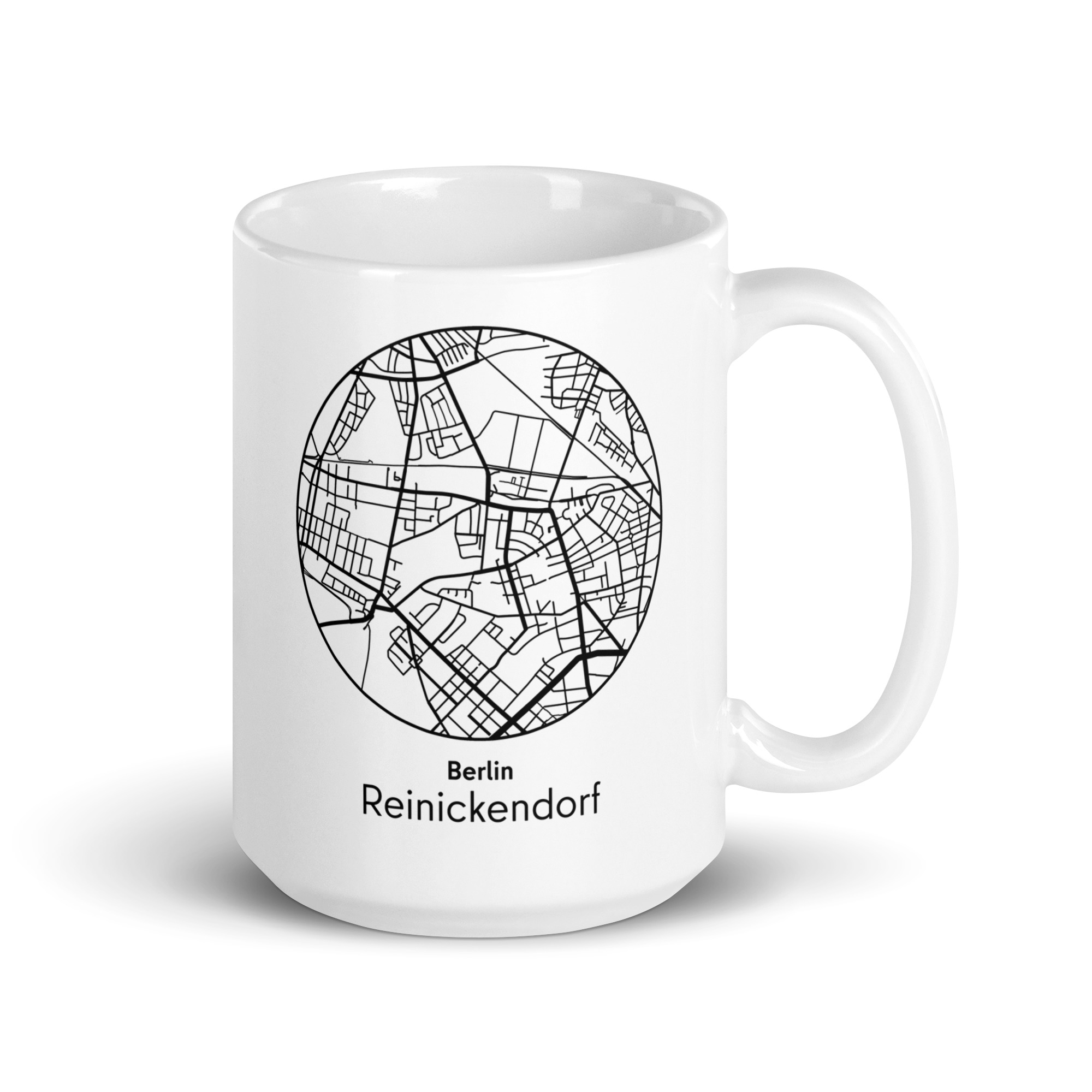 Reinickendorf Tasse – Straßenkarte Berlin, rund – Bild 2
