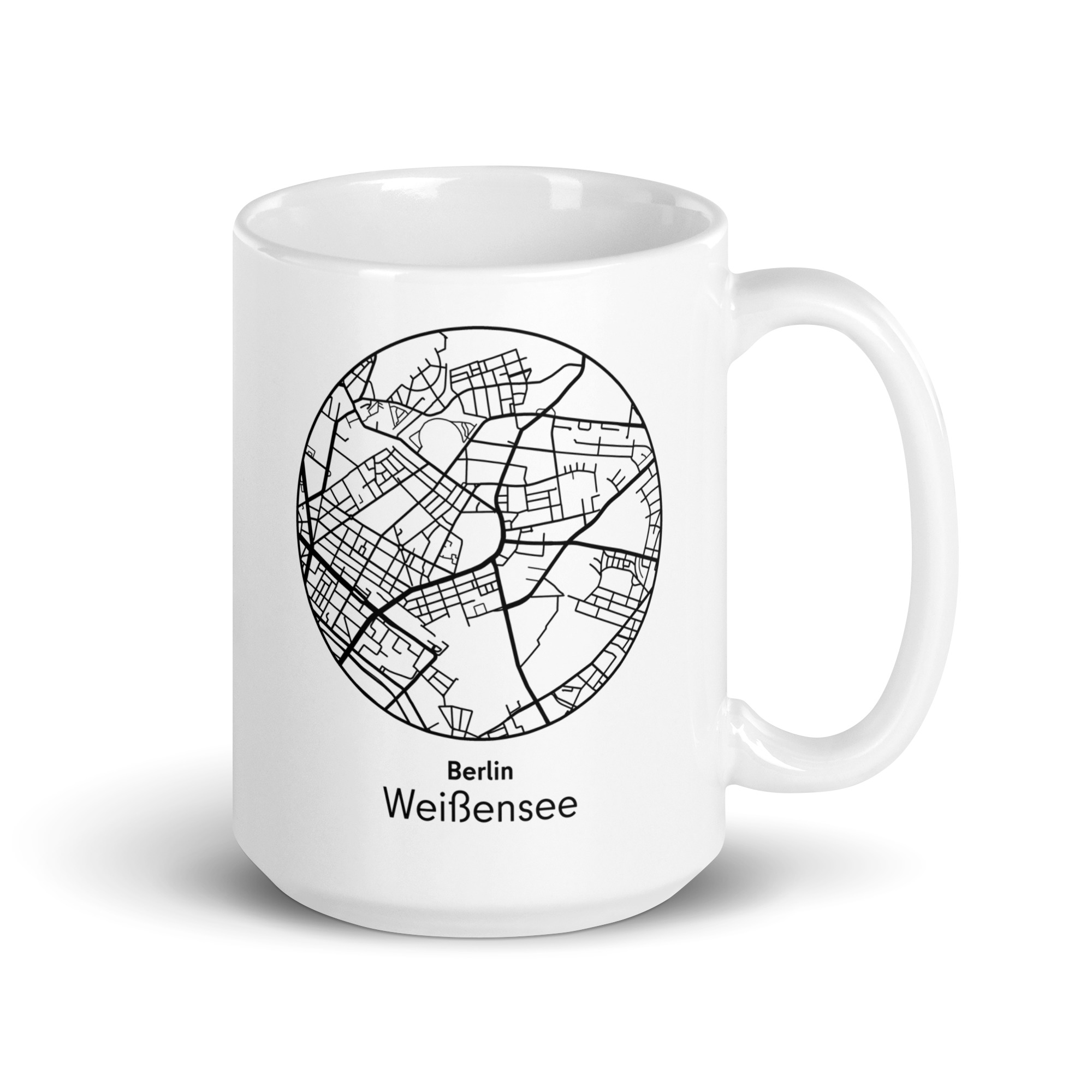 Weißensee Tasse – Straßenkarte Berlin, rund – Bild 2