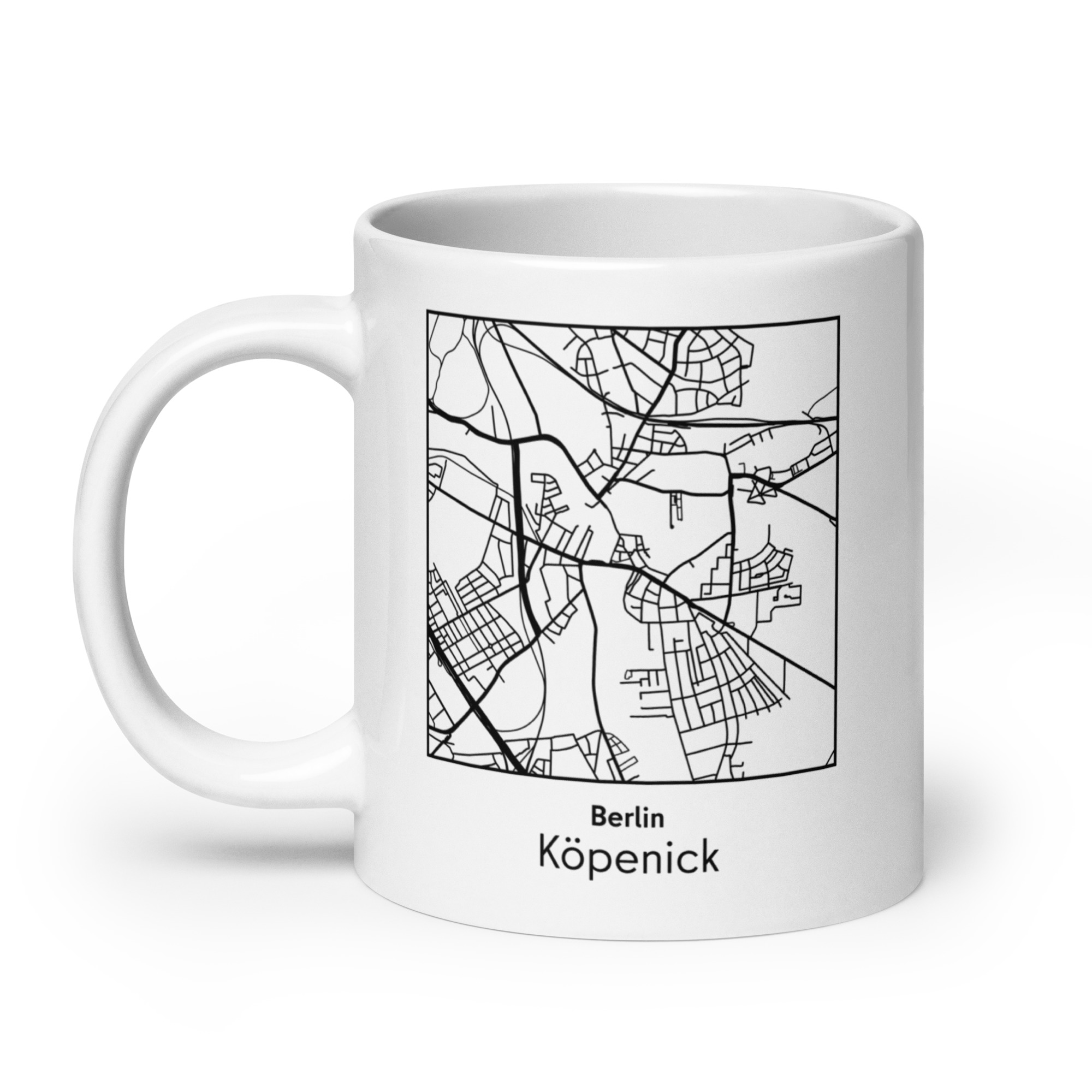 Köpenick Tasse – Straßenkarte Berlin, quadratisch – Bild 5