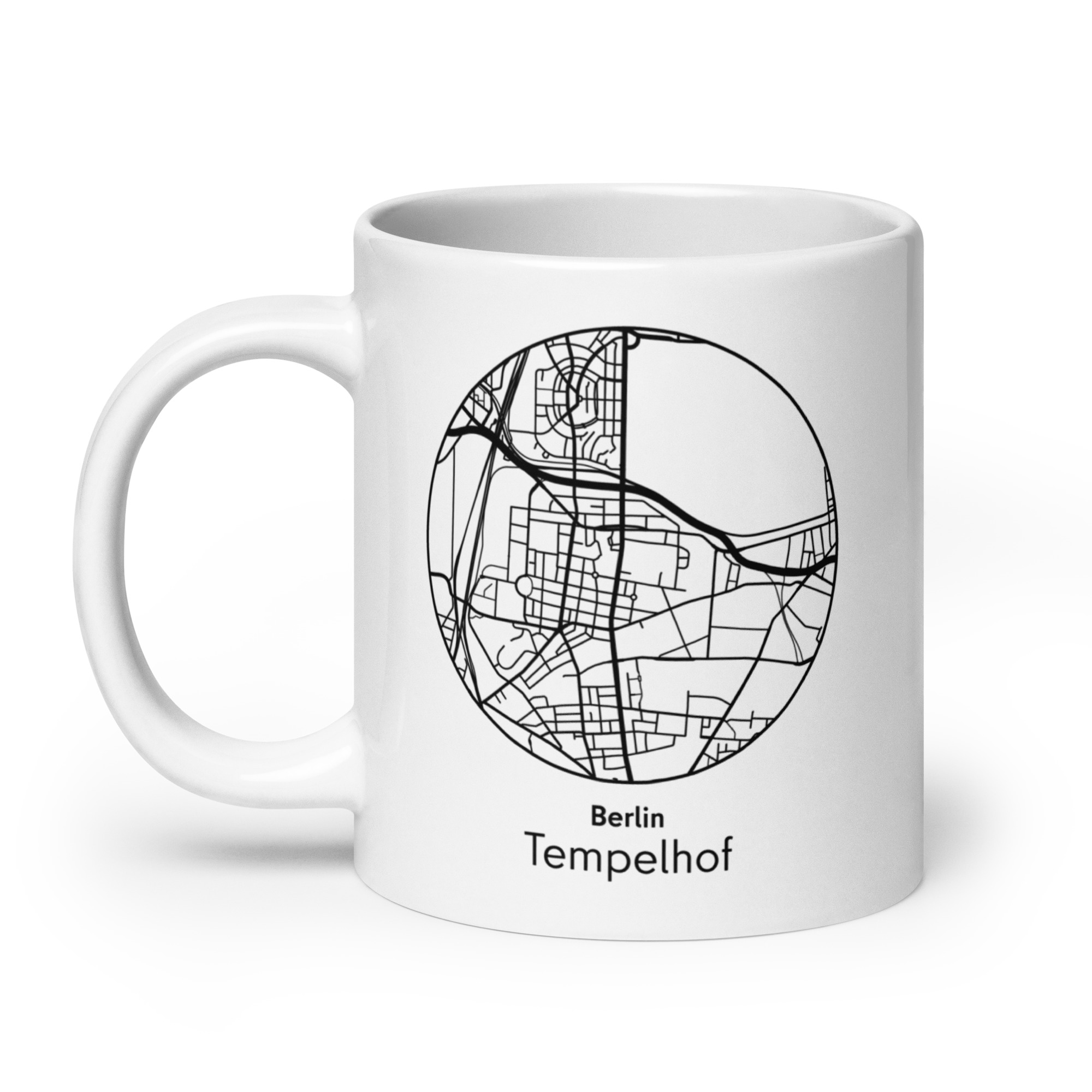 Tempelhof Tasse – Straßenkarte Berlin, rund – Bild 5