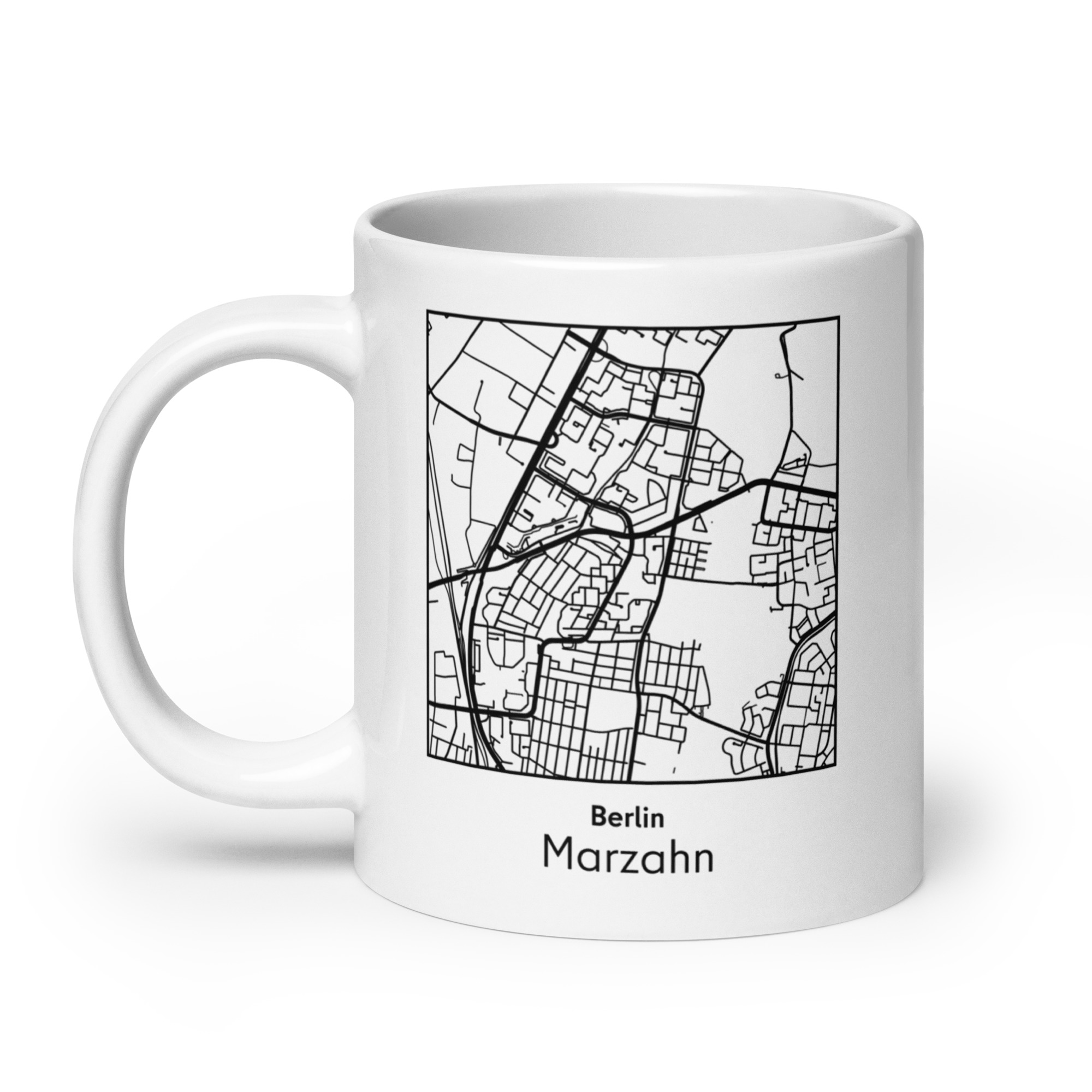 Marzahn Tasse – Straßenkarte Berlin, quadratisch – Bild 5