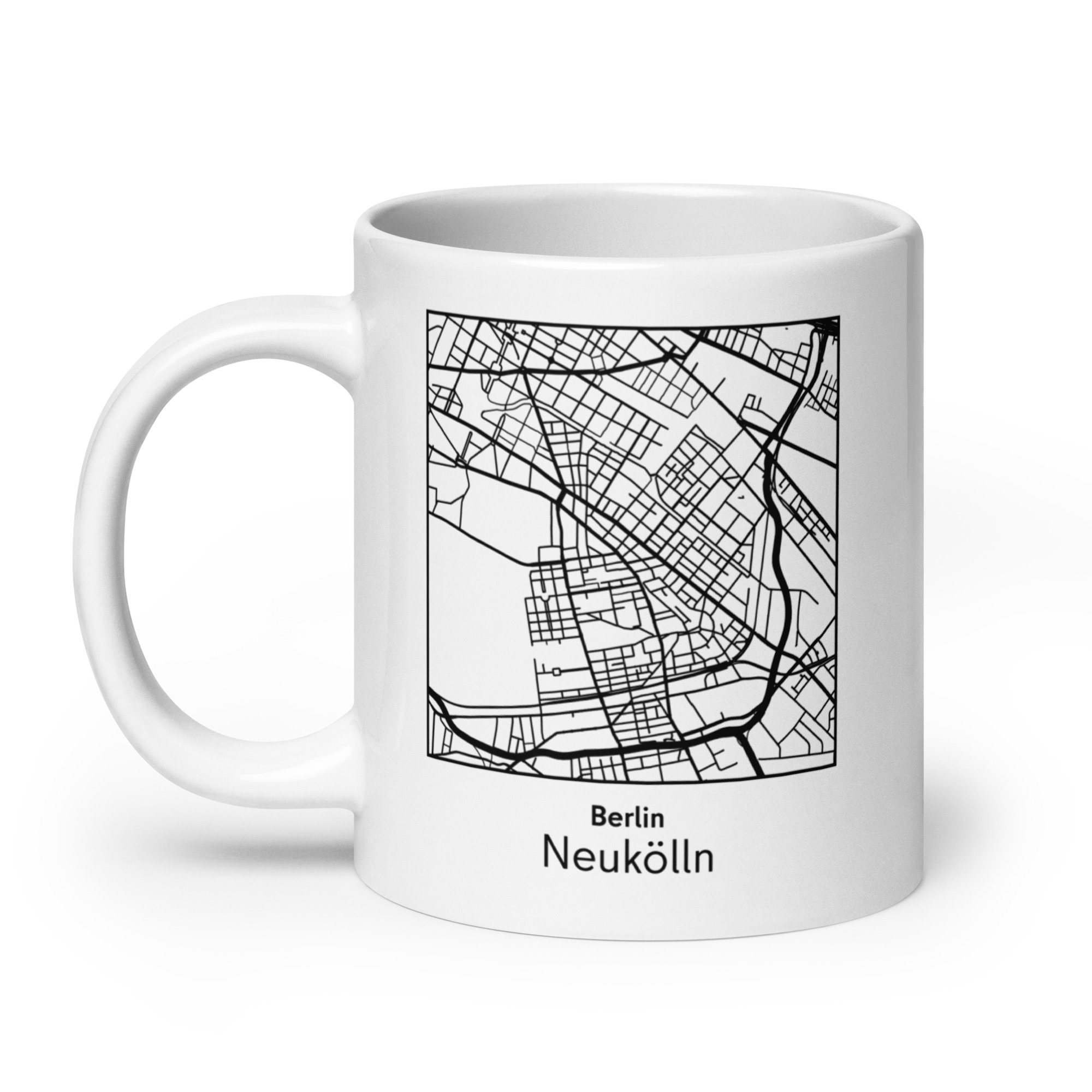 Neukölln Tasse – Straßenkarte Berlin, quadratisch – Bild 5