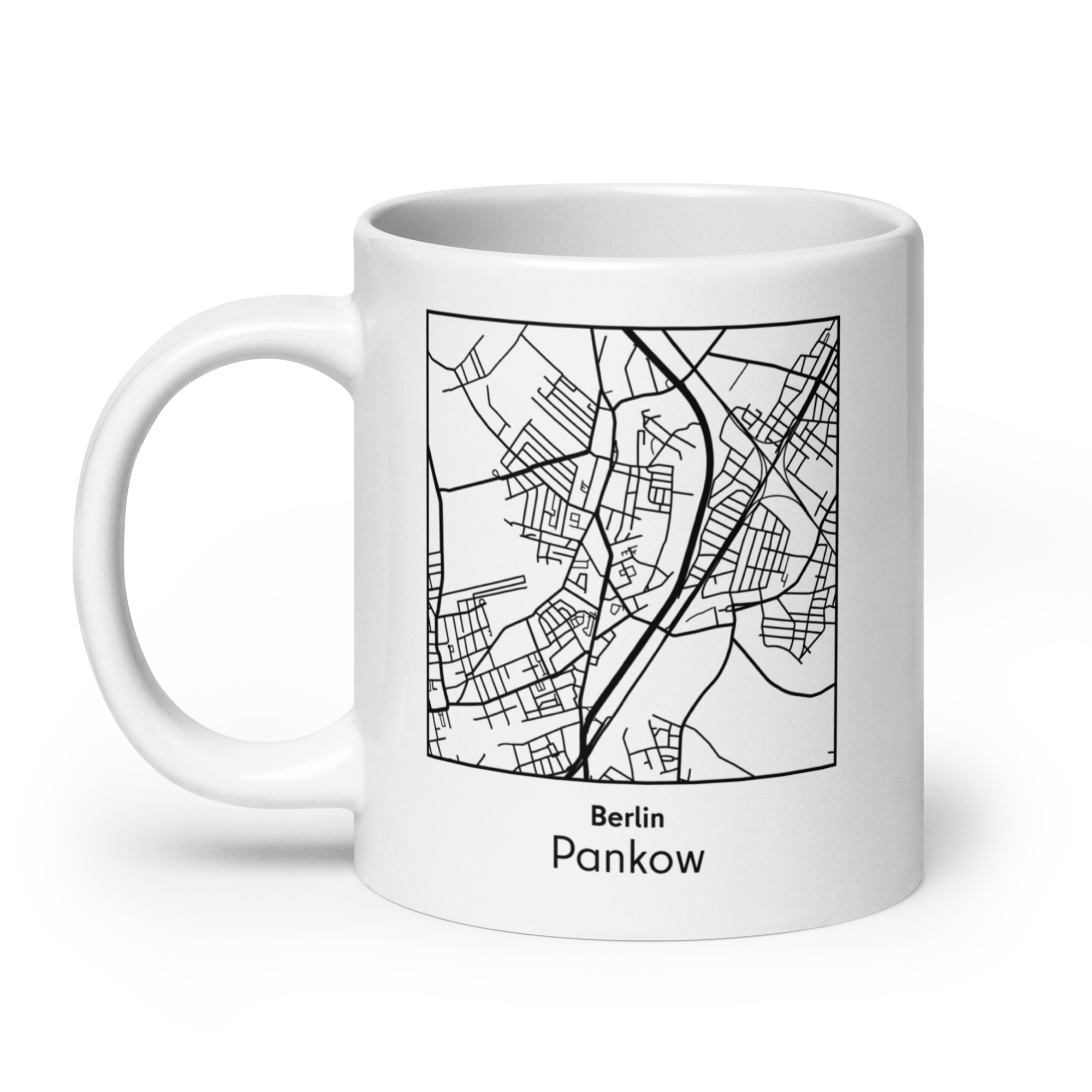 Pankow Tasse – Straßenkarte Berlin, quadratisch – Bild 5