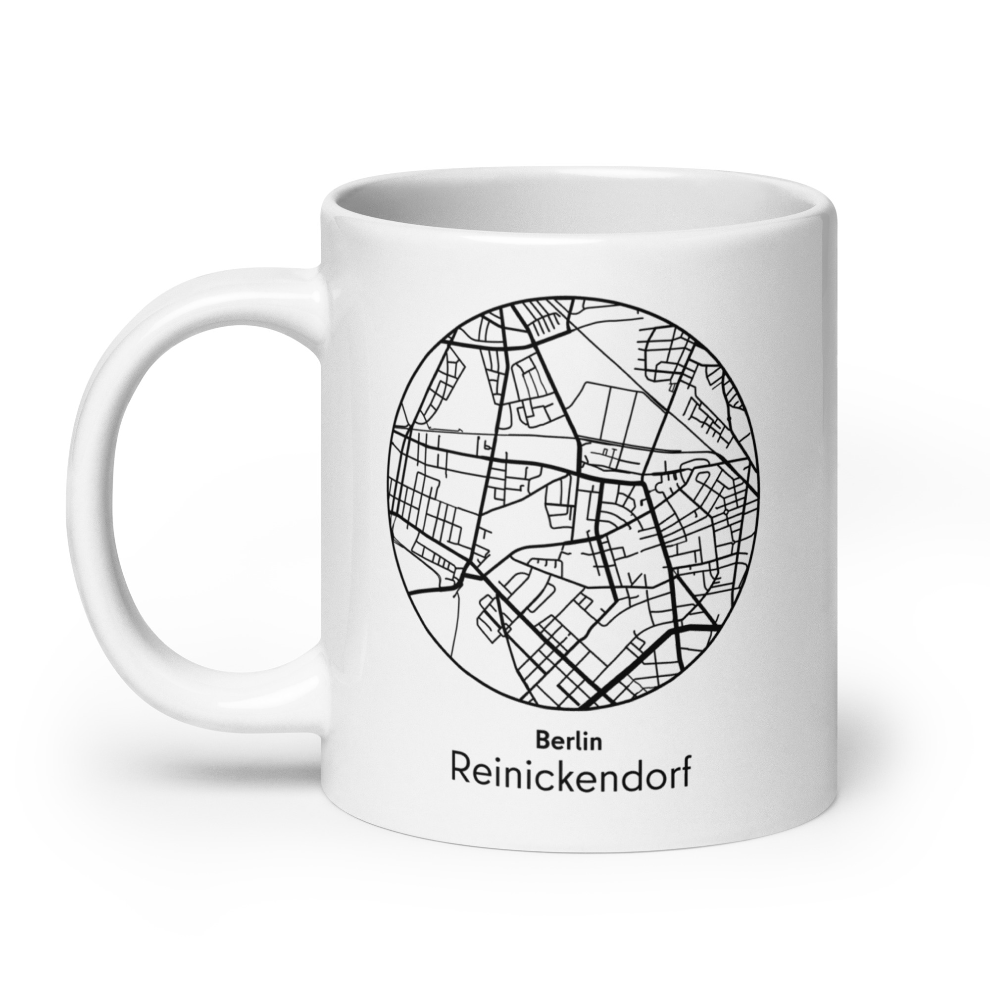 Reinickendorf Tasse – Straßenkarte Berlin, rund – Bild 5