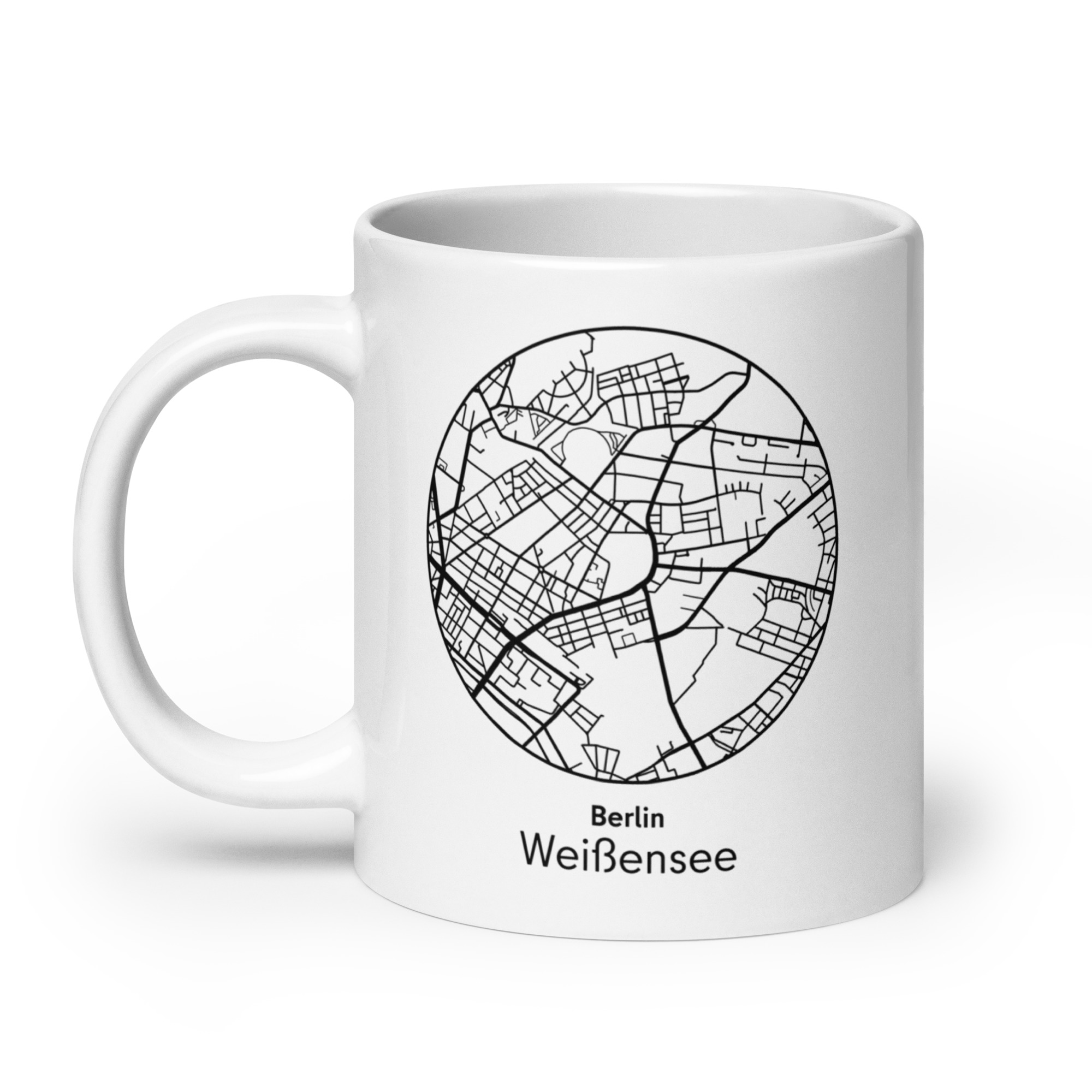 Weißensee Tasse – Straßenkarte Berlin, rund – Bild 5
