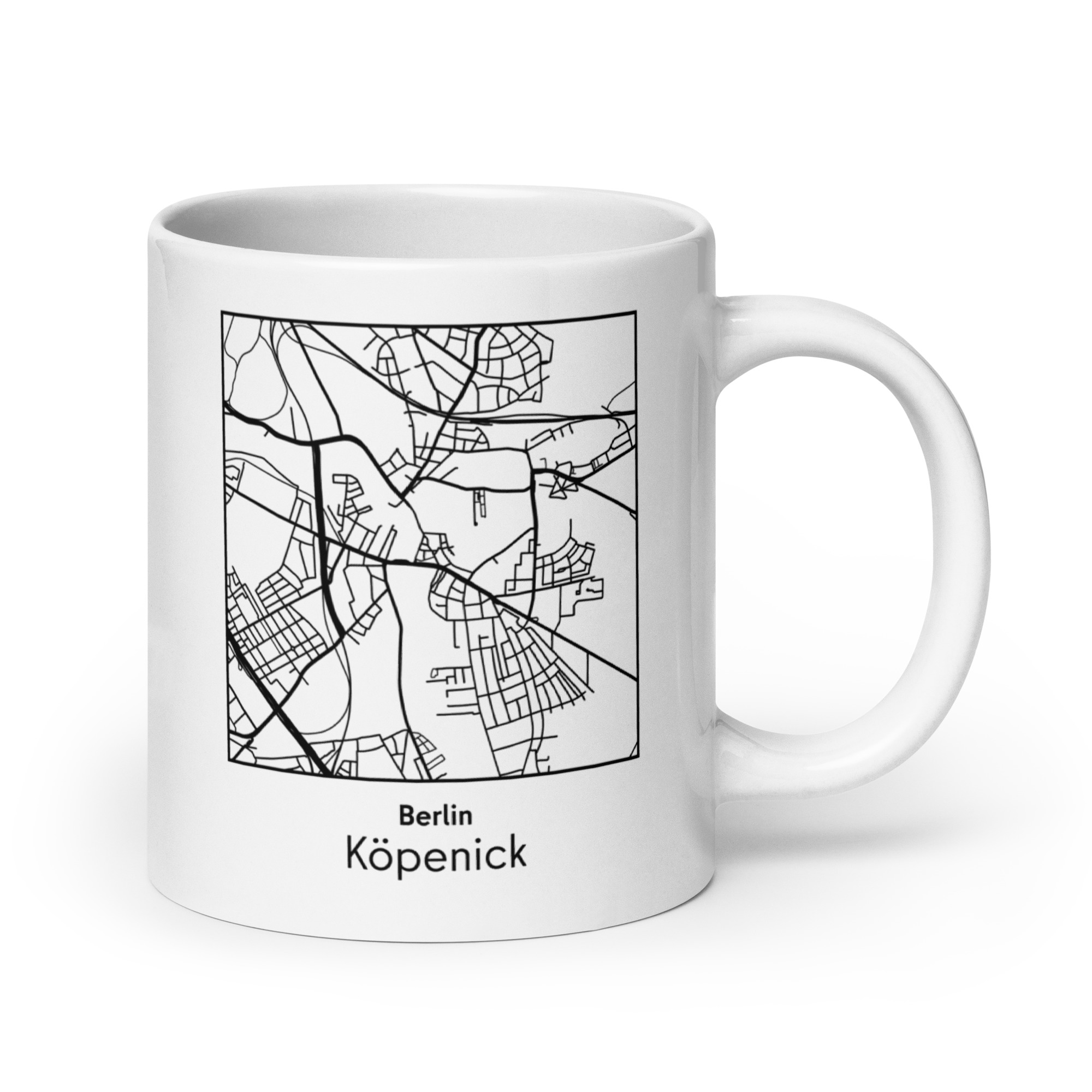 Köpenick Tasse – Straßenkarte Berlin, quadratisch – Bild 4