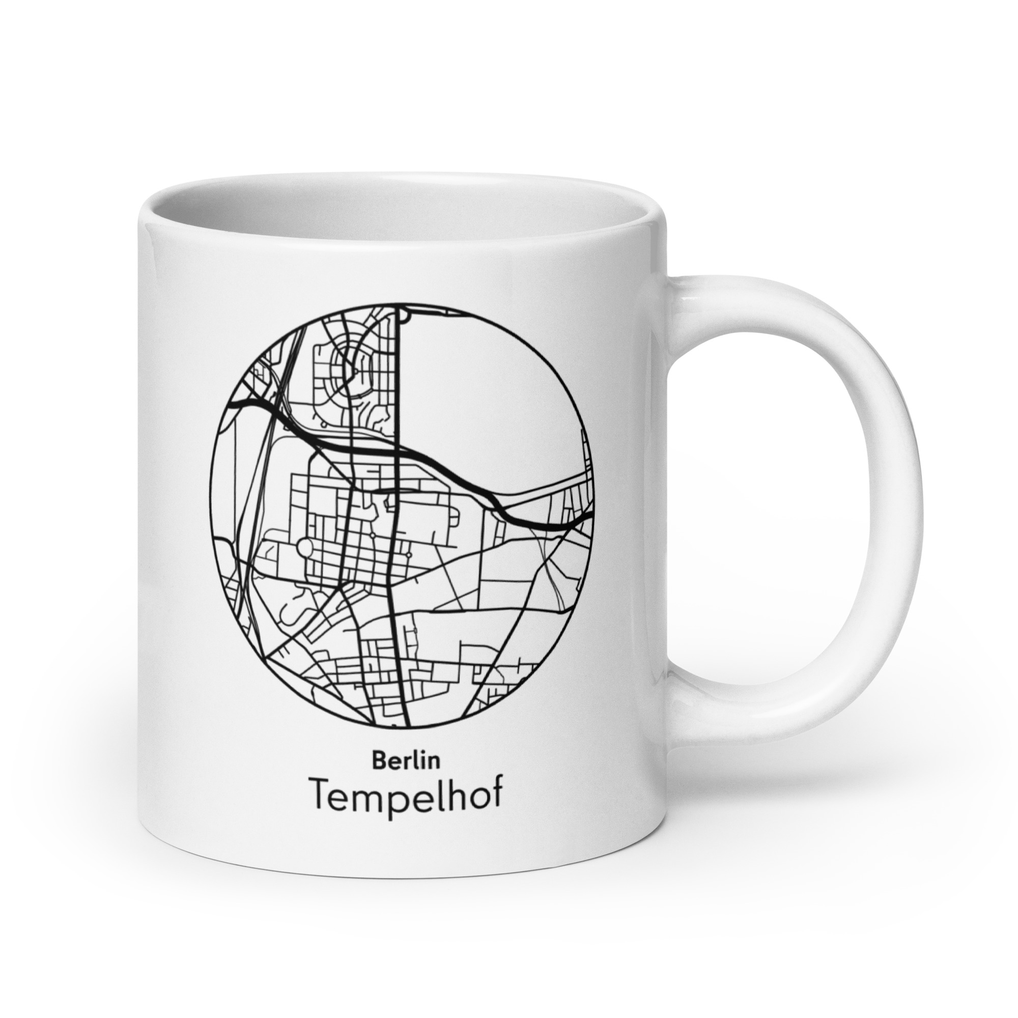 Tempelhof Tasse – Straßenkarte Berlin, rund – Bild 4