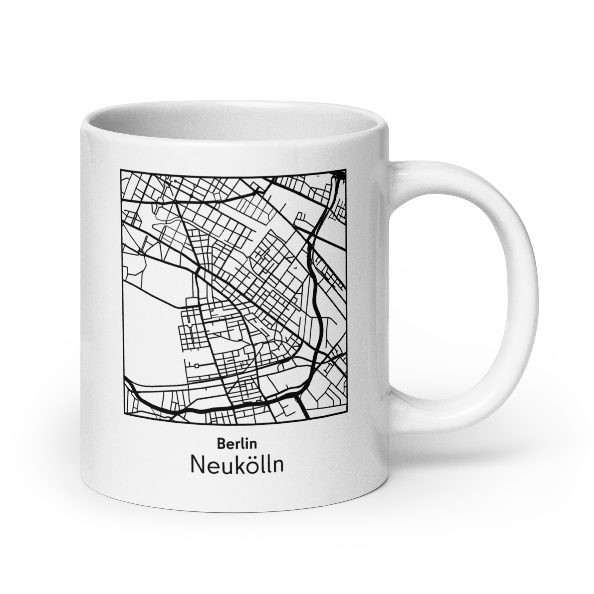 Neukölln Tasse – Straßenkarte Berlin, quadratisch – Bild 4
