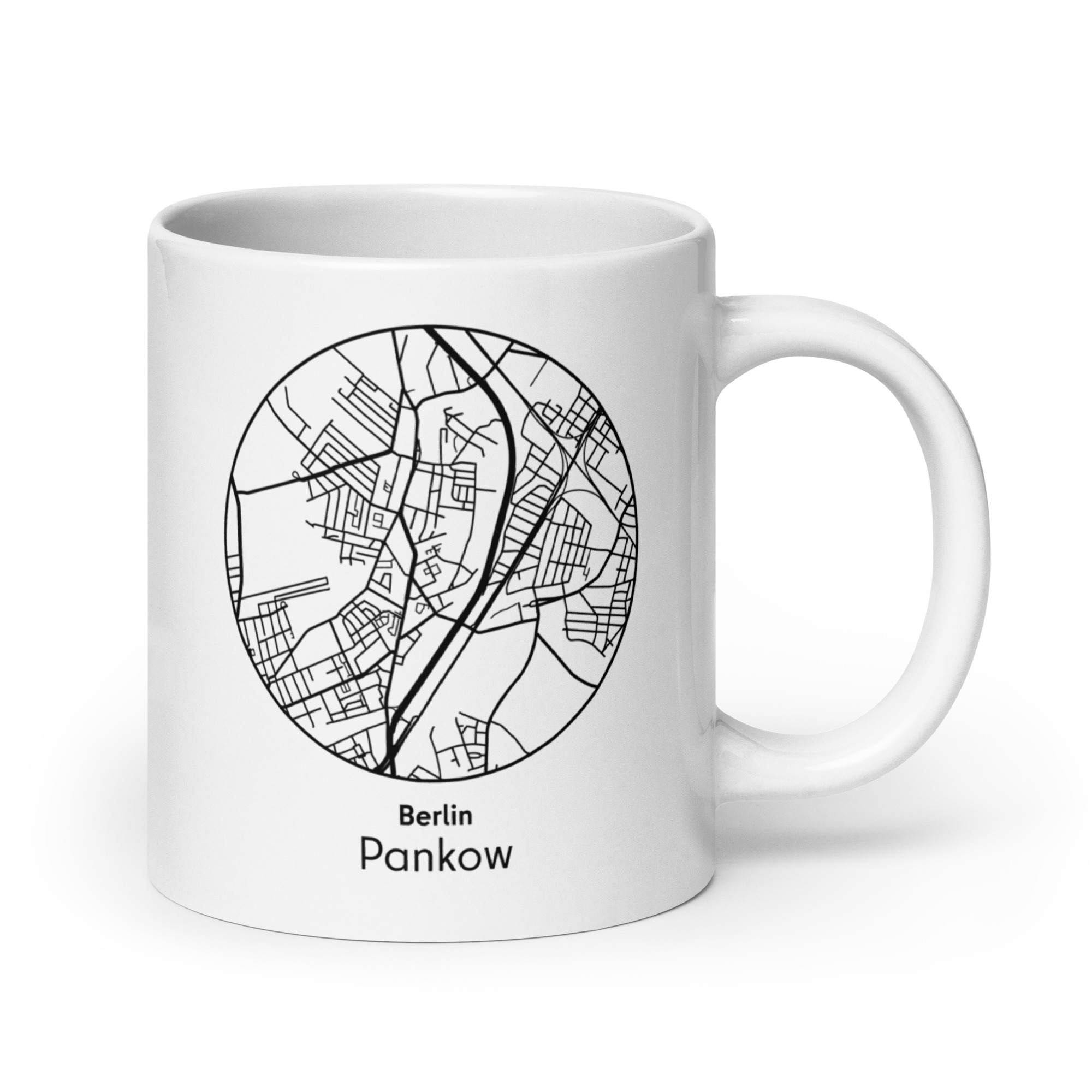 Pankow Tasse – Straßenkarte Berlin, rund – Bild 4