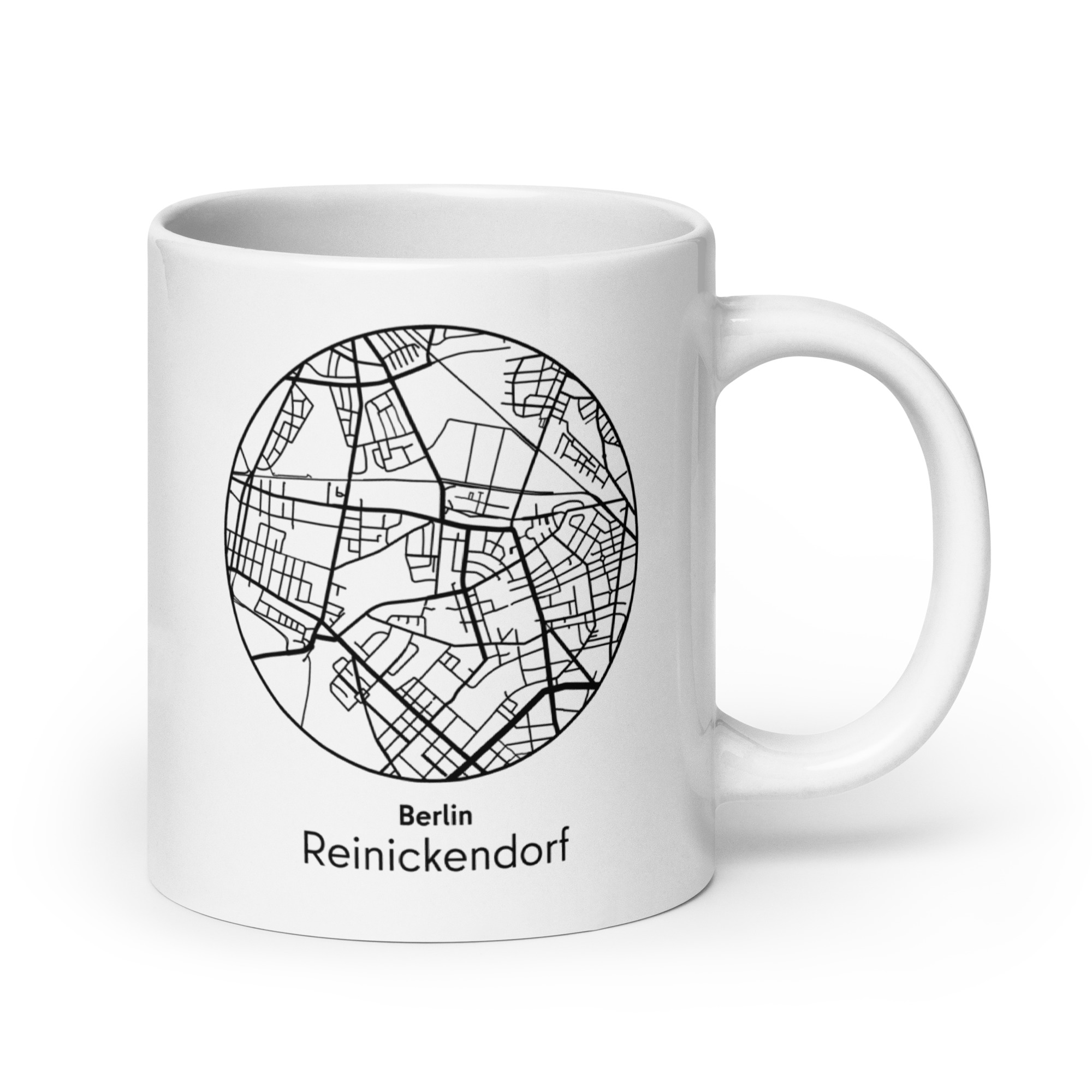 Reinickendorf Tasse – Straßenkarte Berlin, rund – Bild 4